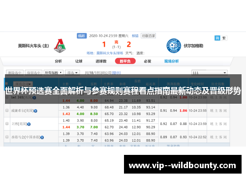 世界杯预选赛全面解析与参赛规则赛程看点指南最新动态及晋级形势 世界杯预选赛全面解析与参赛规则赛程看点指南最新动态及晋级形势